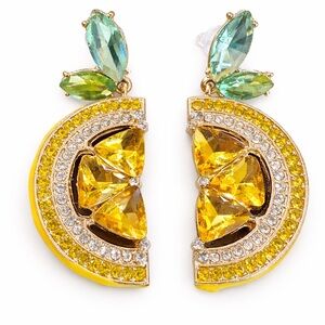 Yellow Gemstone Citrus Drop Earrings